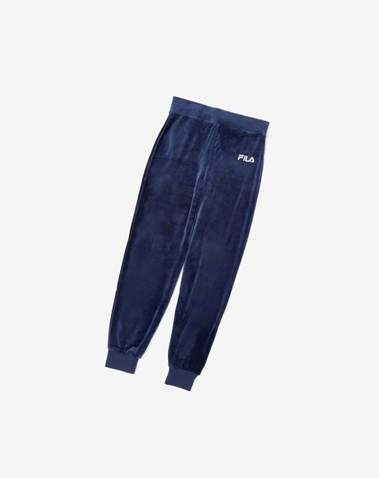 Fila Sara Velour Jogger 410 Peacoat | 2507TLSHZ