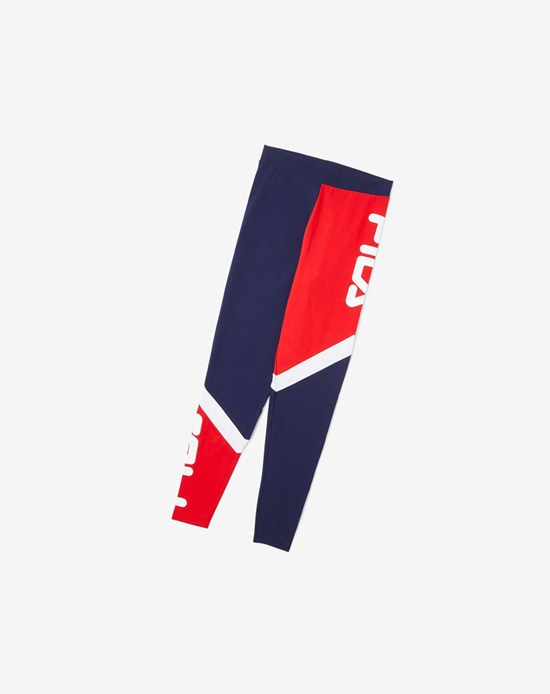 Fila Sia High Rise Legging Rosse Bianche | 2591LMWDJ