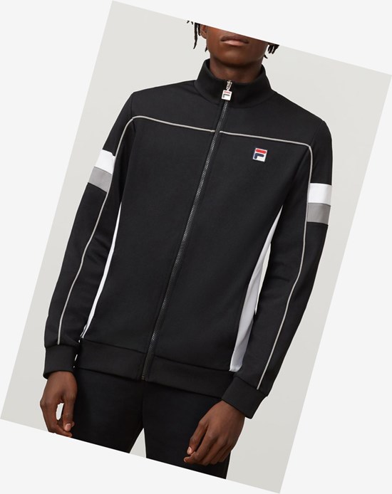 Fila Slalom Pista Jacket Blk/Wht/Fgry | 3941IVSMB