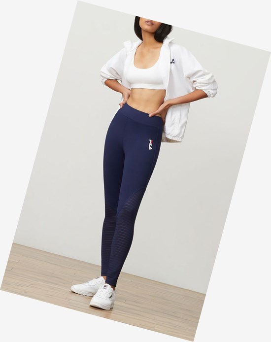 Fila Soni Burnout High Rise Legging Peacoat | 9724UEPON