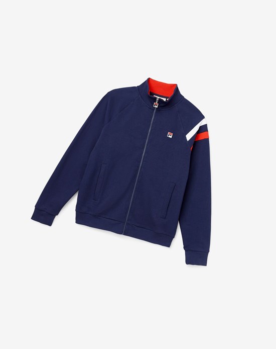 Fila Stance Pista Jacket 410 Peacoat | 5469EXFSY