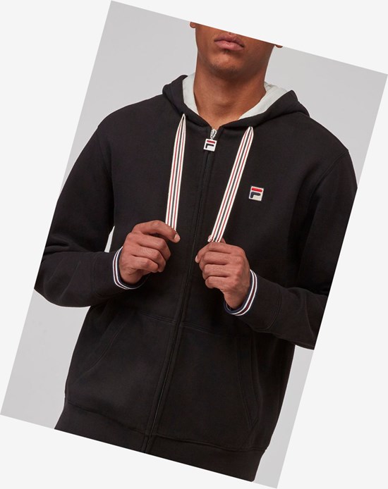 Fila Tenconi Con Cappuccio Sweatshirt Blk/Gard | 8235RVGCF