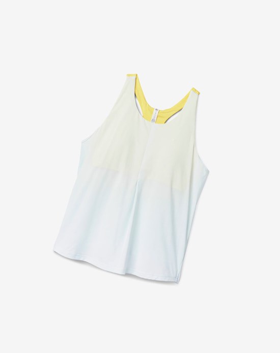Fila Tie Breaker Double Layer Racerback Tank 394 Morning Mist / Sunshine | 3598PYKWJ