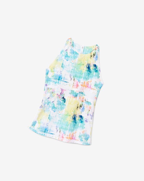 Fila Tie Breaker Tie Dye Racerback Tank Bianche | 0578DMZXT