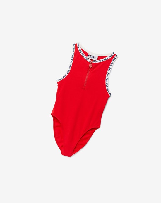 Fila Ulka Bodysuit Rosse Bianche | 6429AXOPC