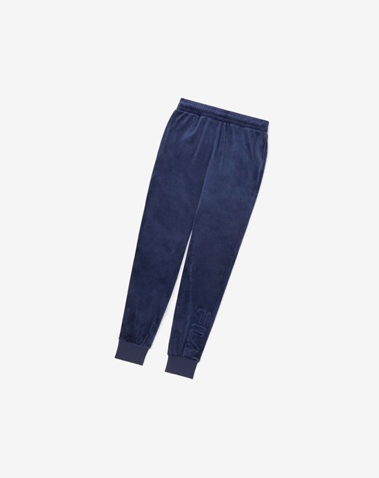Fila Vinny Velour Jogger 410 Peacoat | 8571QGMNR